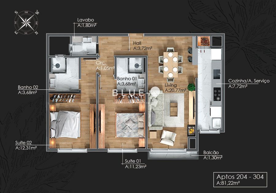 Apartamento à venda com 2 quartos, 84m² - Foto 24