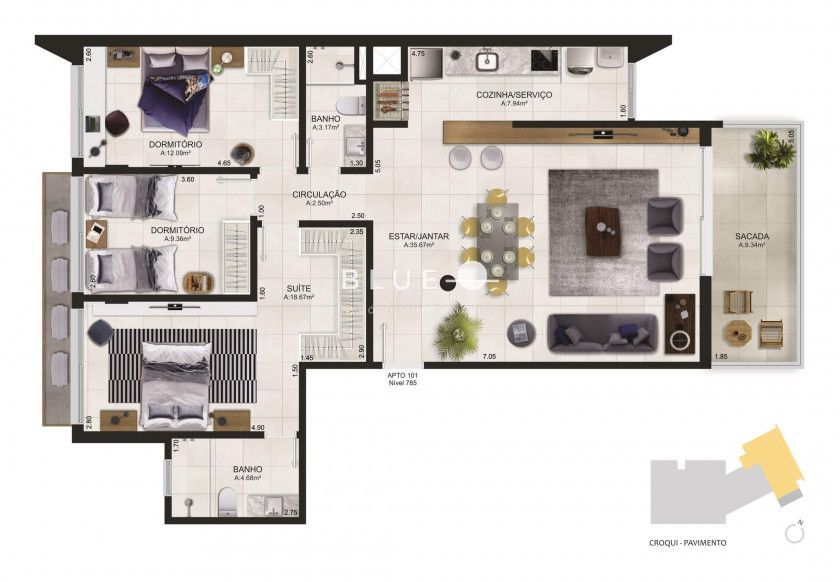 Apartamento à venda com 3 quartos, 101m² - Foto 13