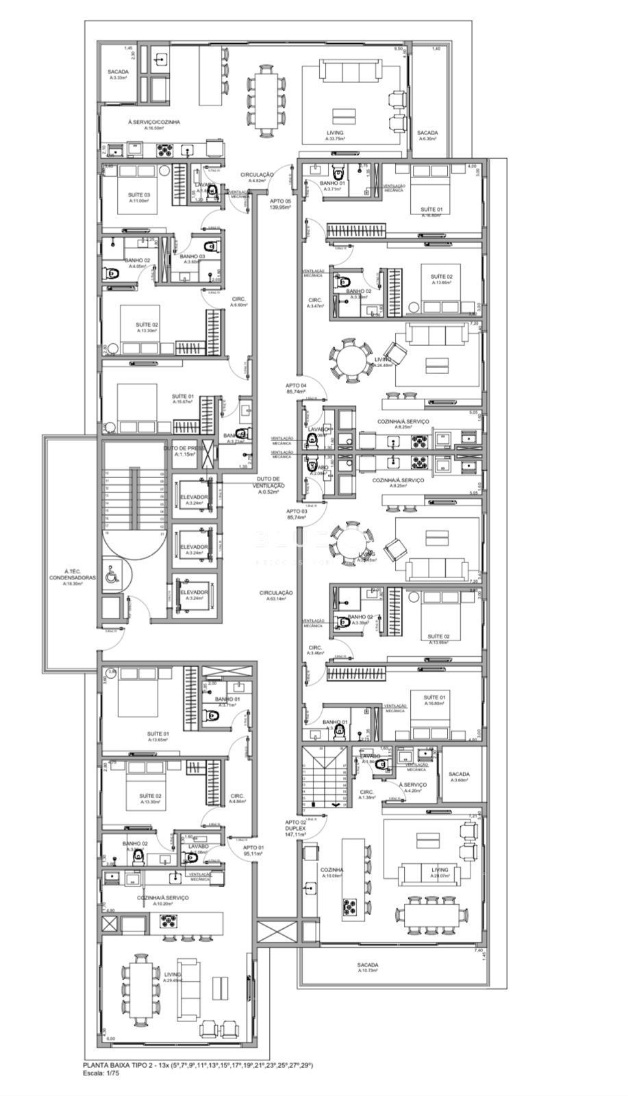 Apartamento à venda com 3 quartos, 147m² - Foto 4