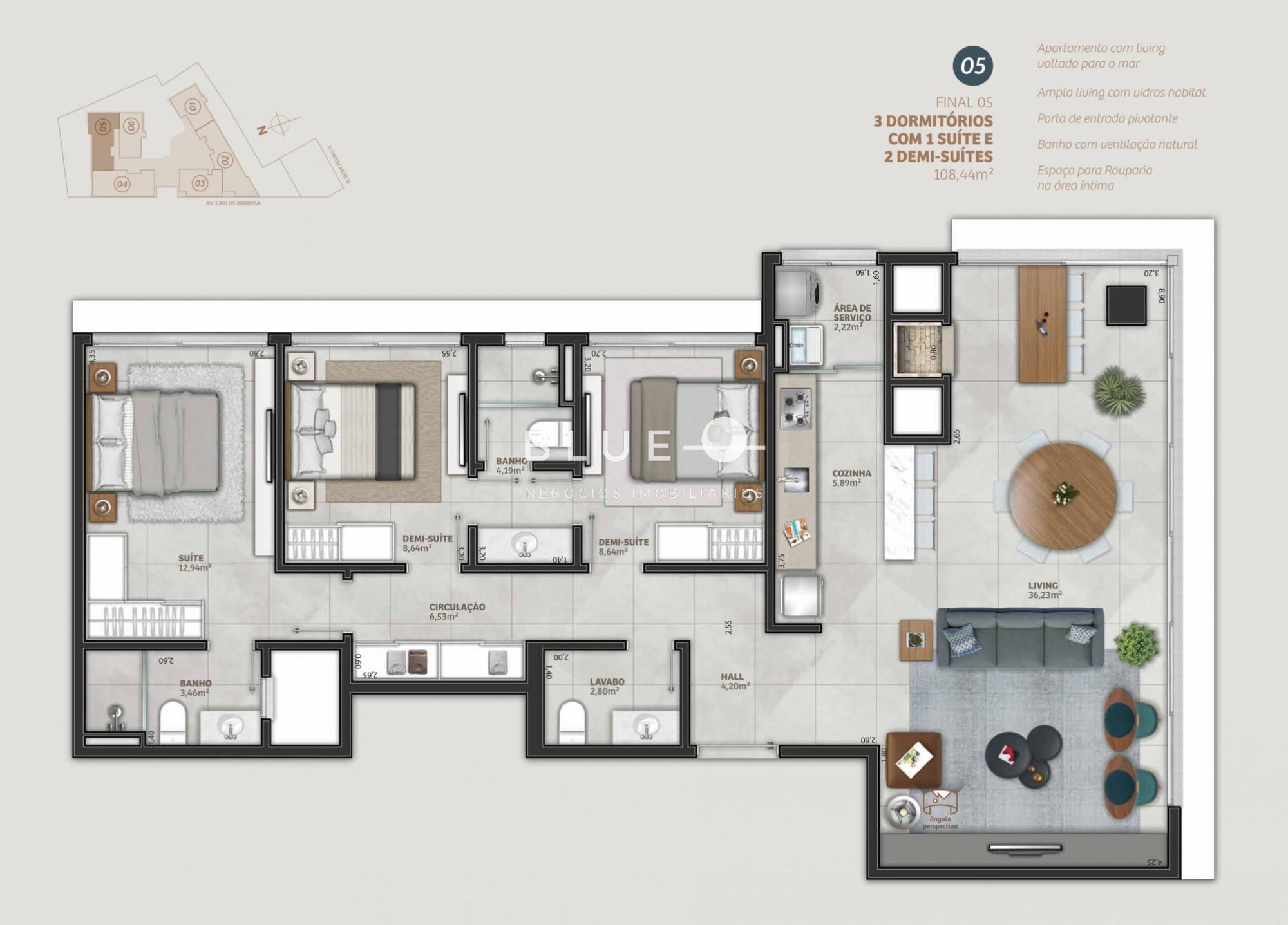 Apartamento à venda com 3 quartos, 113m² - Foto 21