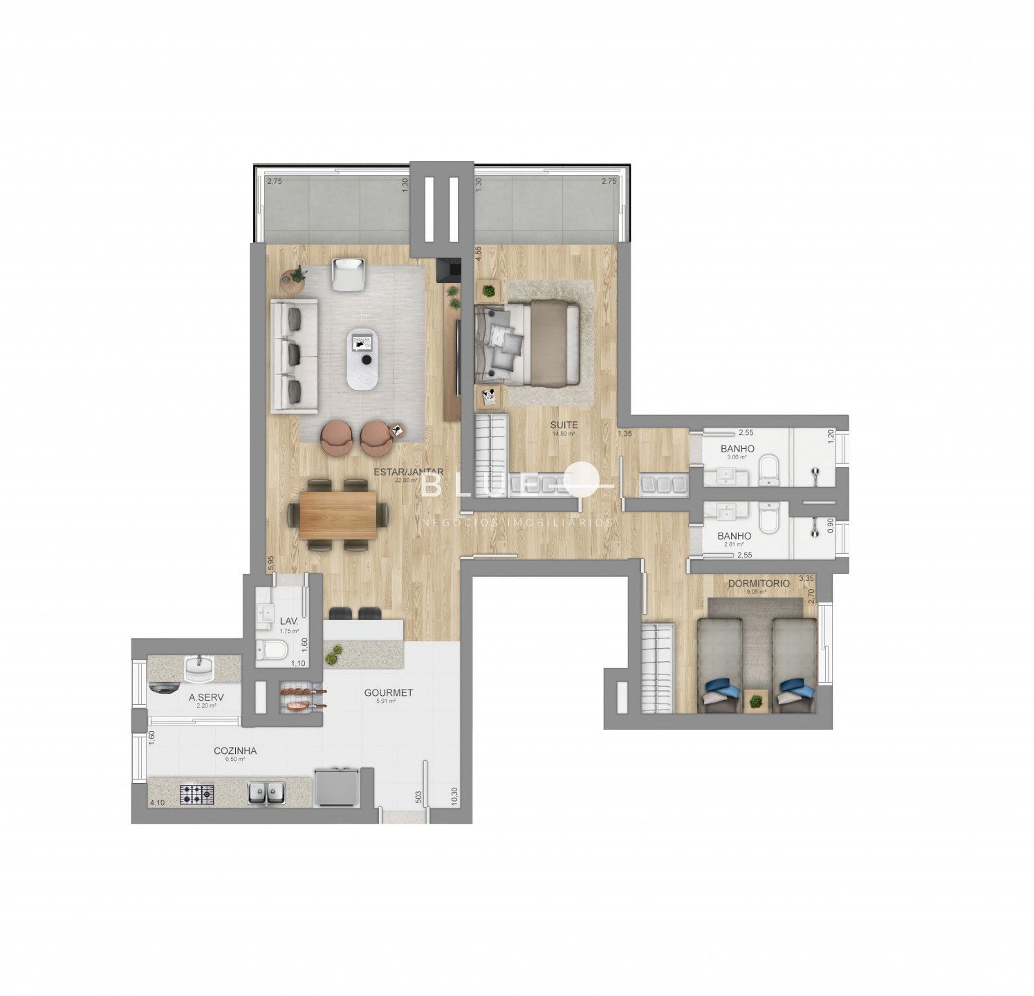 Apartamento à venda com 3 quartos, 100m² - Foto 25