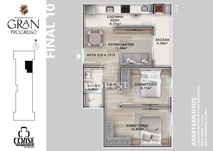 Apartamento à venda com 2 quartos, 59m² - Foto 37