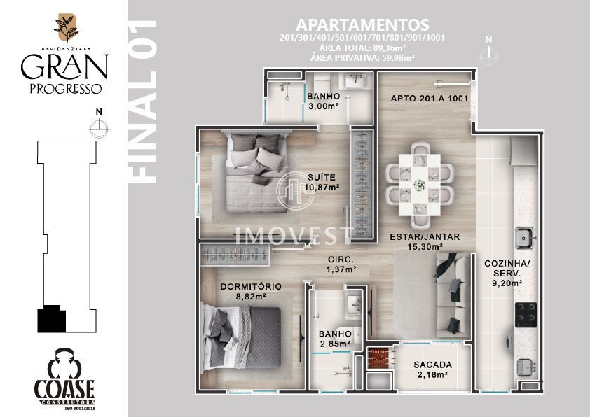 Apartamento, 2 quartos, 59 m² - Foto 28