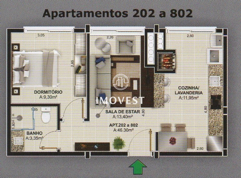 Apartamento, 1 quarto, 46 m² - Foto 2