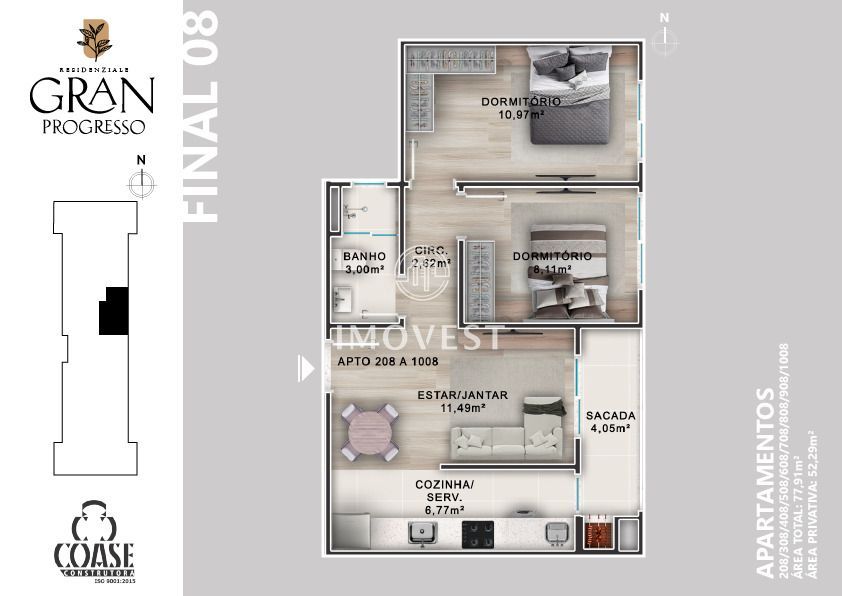 Apartamento, 2 quartos, 59 m² - Foto 35