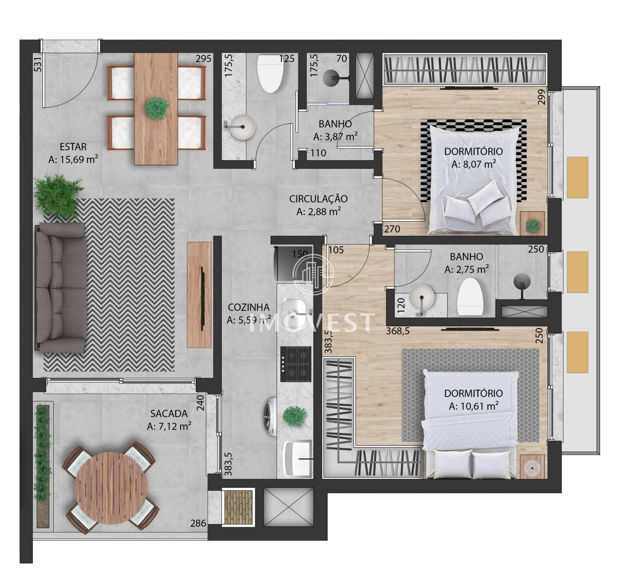 Apartamento à venda com 2 quartos, 66m² - Foto 13