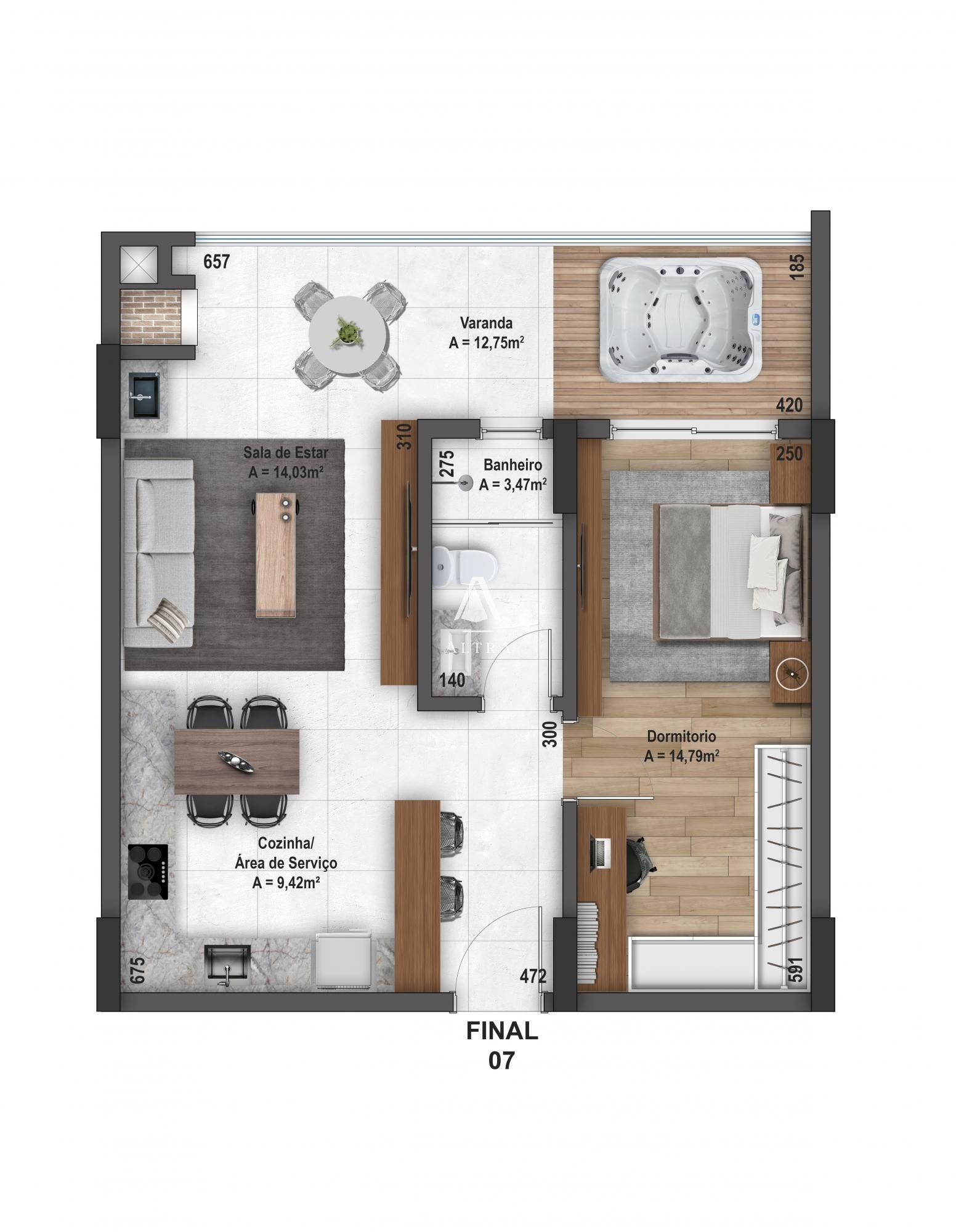 Apartamento à venda com 1 quarto, 68m² - Foto 11