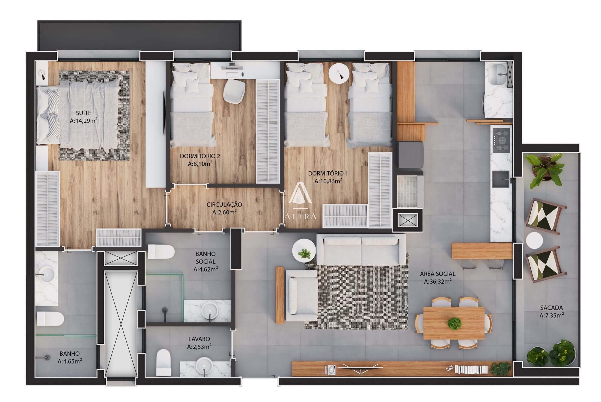 Apartamento à venda com 2 quartos, 67m² - Foto 32