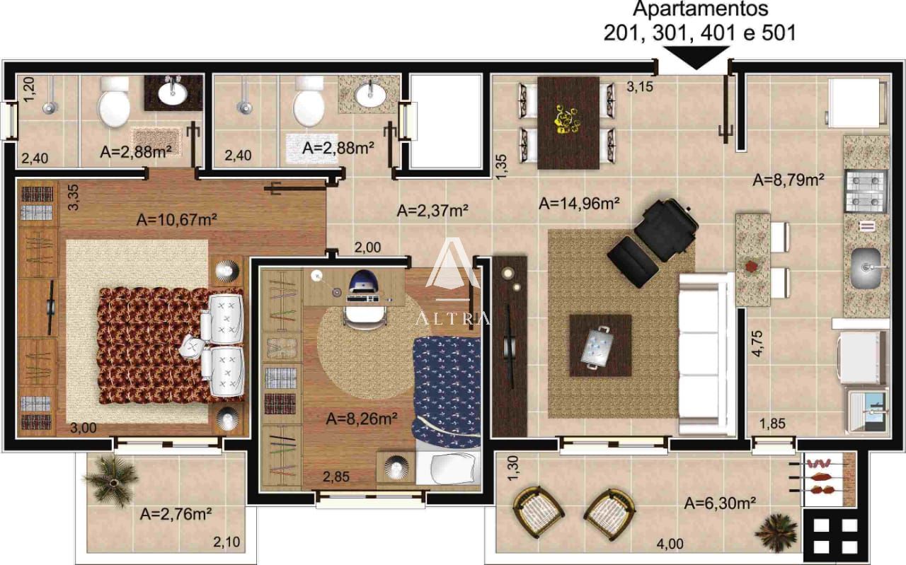 Apartamento à venda com 2 quartos, 70m² - Foto 11