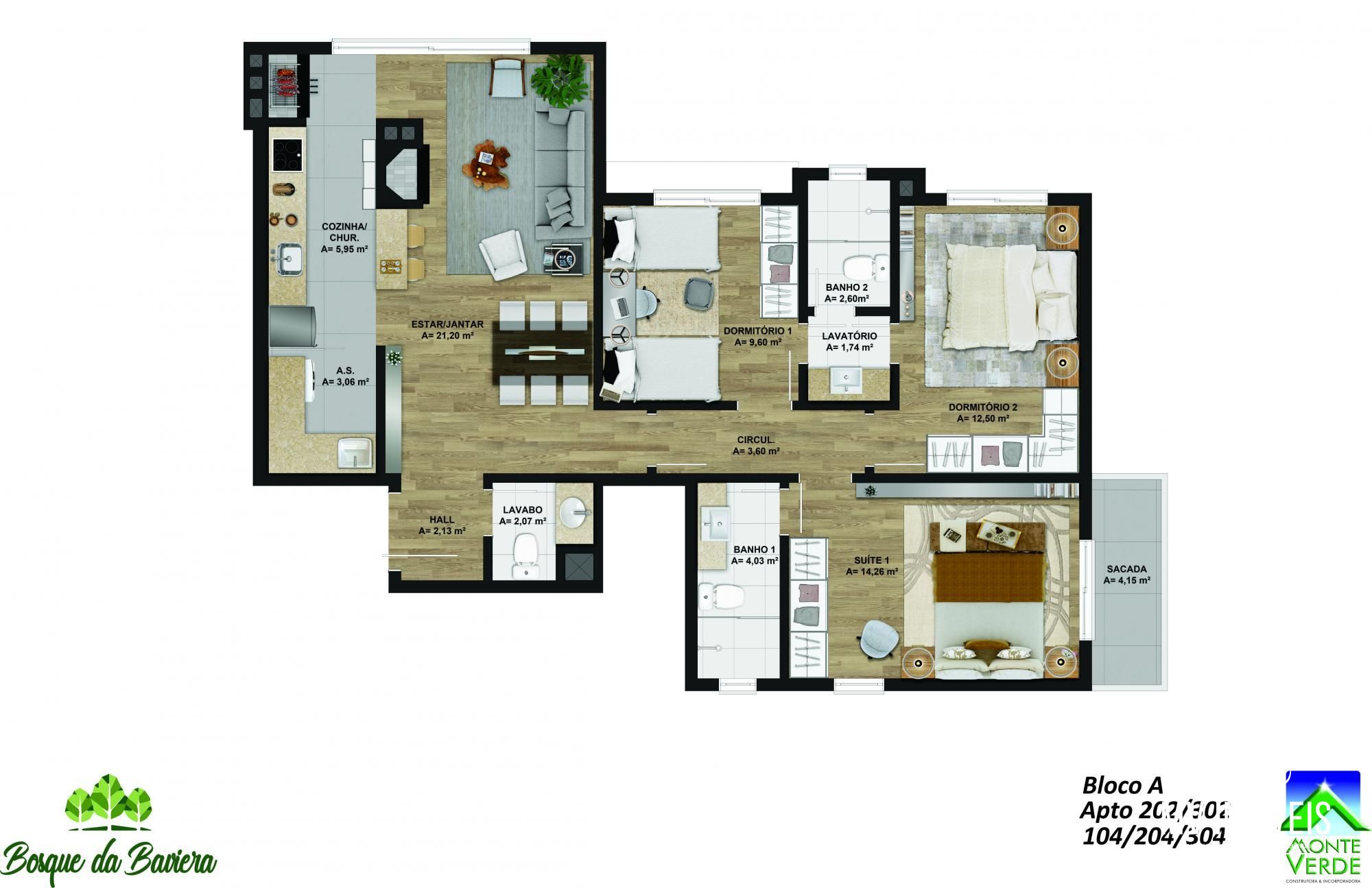 Apartamento, 3 quartos, 106 m² - Foto 11