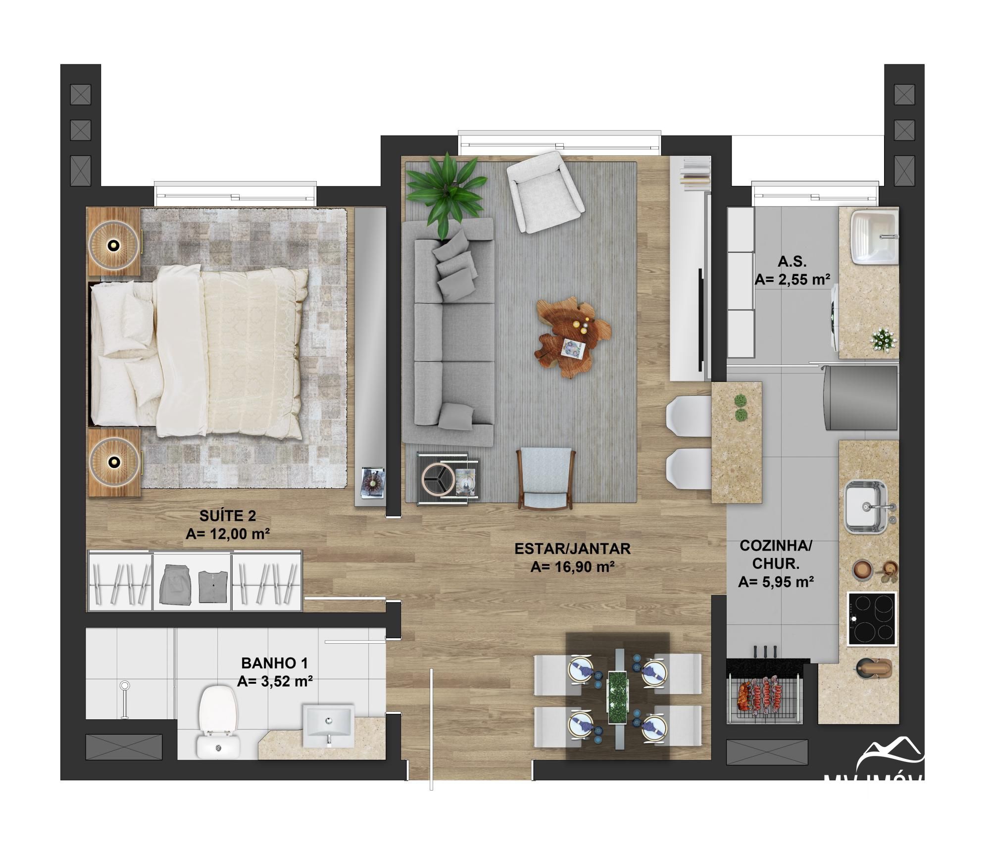 Apartamento à venda com 1 quarto, 49m² - Foto 11