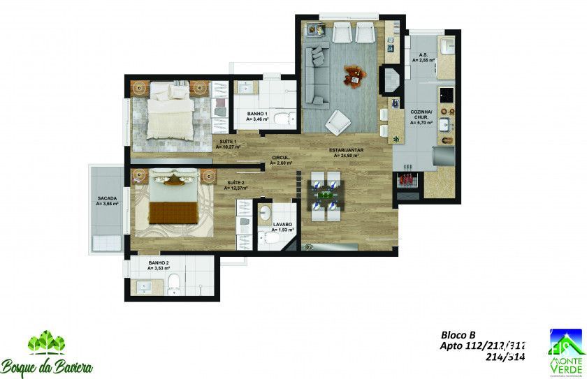 Apartamento, 2 quartos, 83 m² - Foto 12