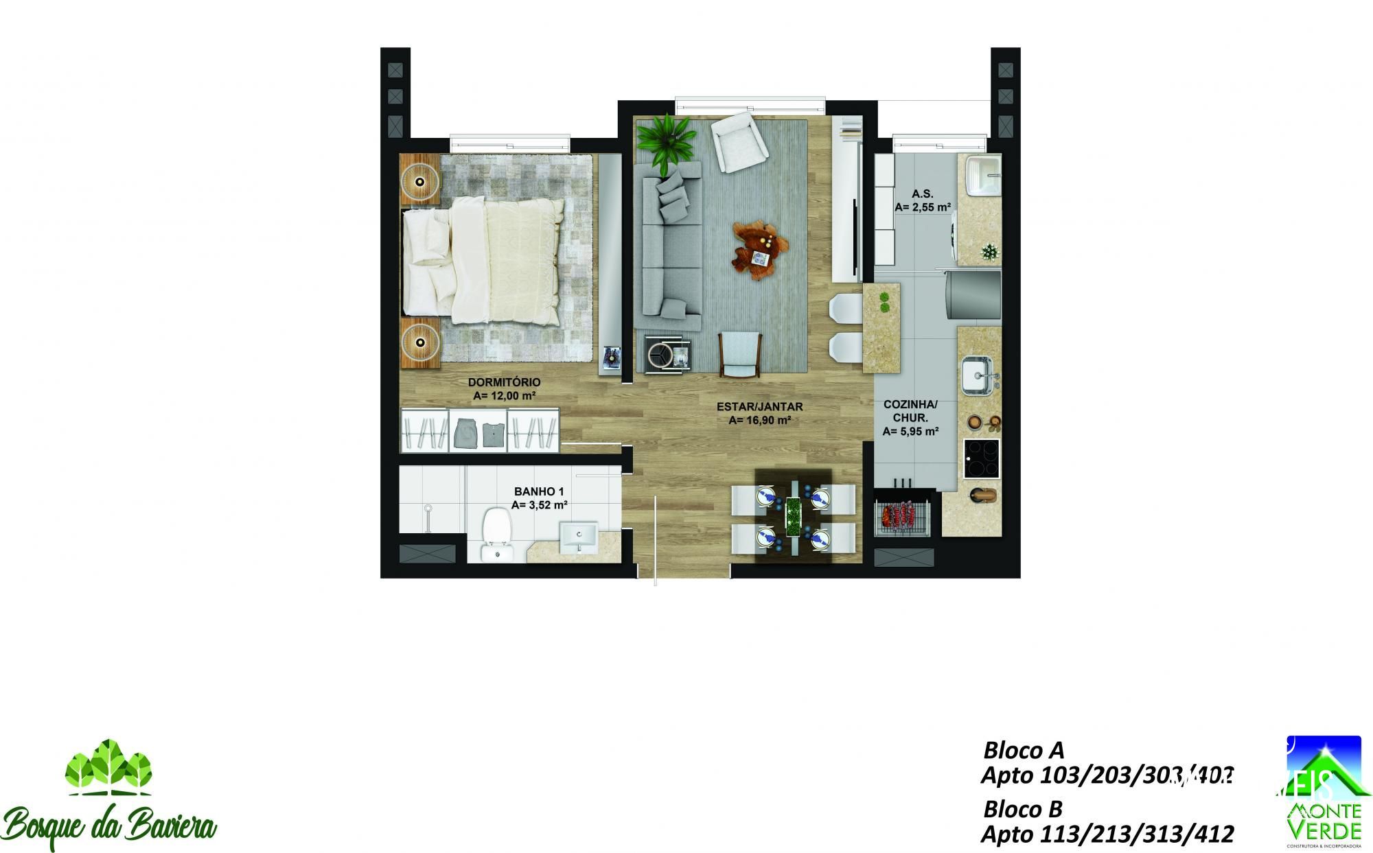 Apartamento, 1 quarto, 50 m² - Foto 8