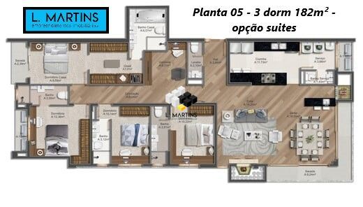 Apartamento à venda com 3 quartos, 173m² - Foto 24