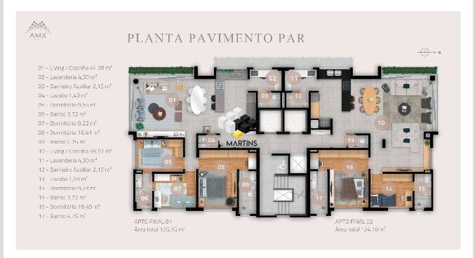 Apartamento à venda com 3 quartos, 124m² - Foto 16