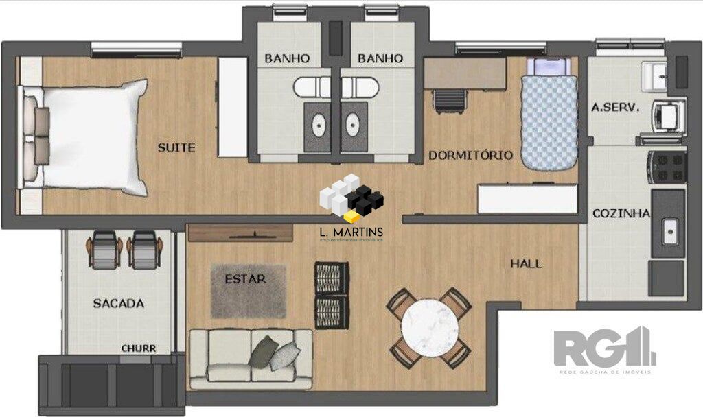 Apartamento de 2 quartos, 66m² no bairro Menino Deus, em Porto Alegre | Eu Corretor
