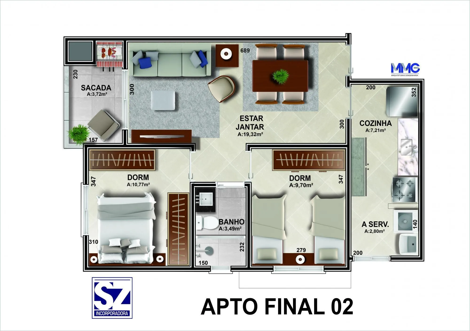APTO DE 02 DORMITÓRIOS PRÓXIMO A UFN!!