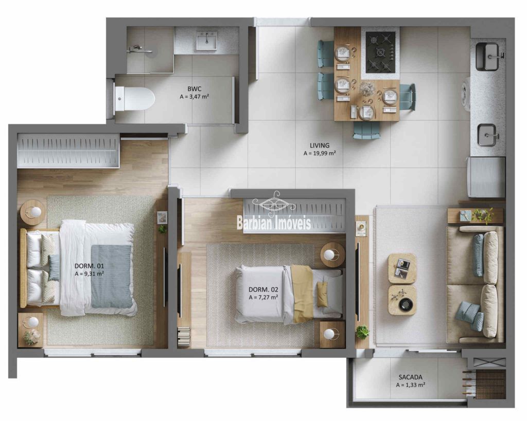 Apartamento à venda com 2 quartos, 45m² - Foto 5