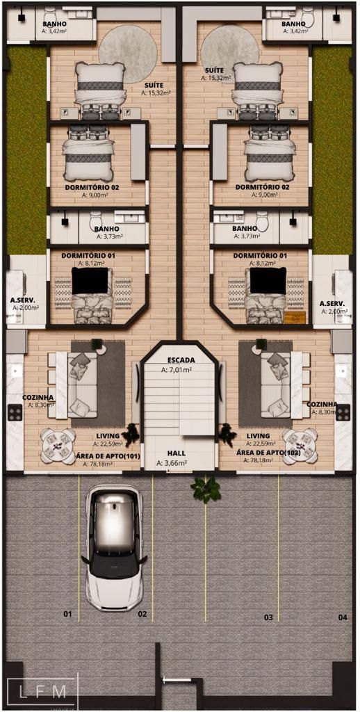 Apartamento à venda com 2 quartos, 78m² - Foto 6