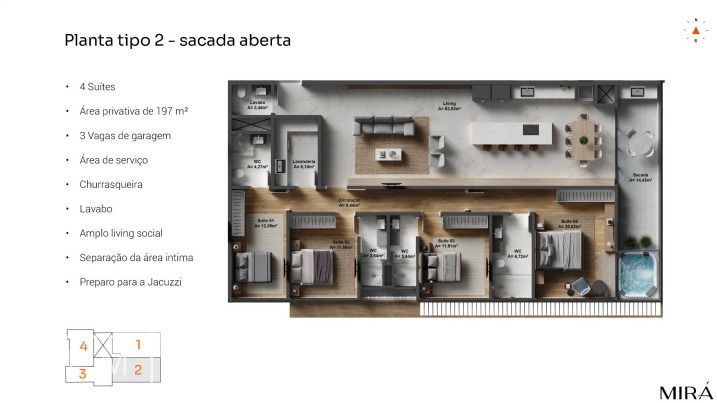 Apartamento, 3 quartos, 168 m² - Foto 4