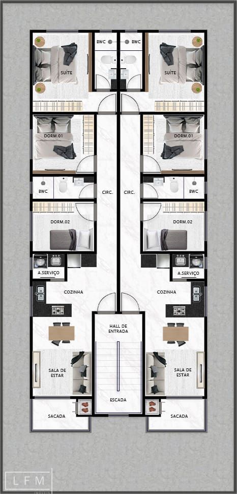 Apartamento à venda com 3 quartos, 70m² - Foto 4