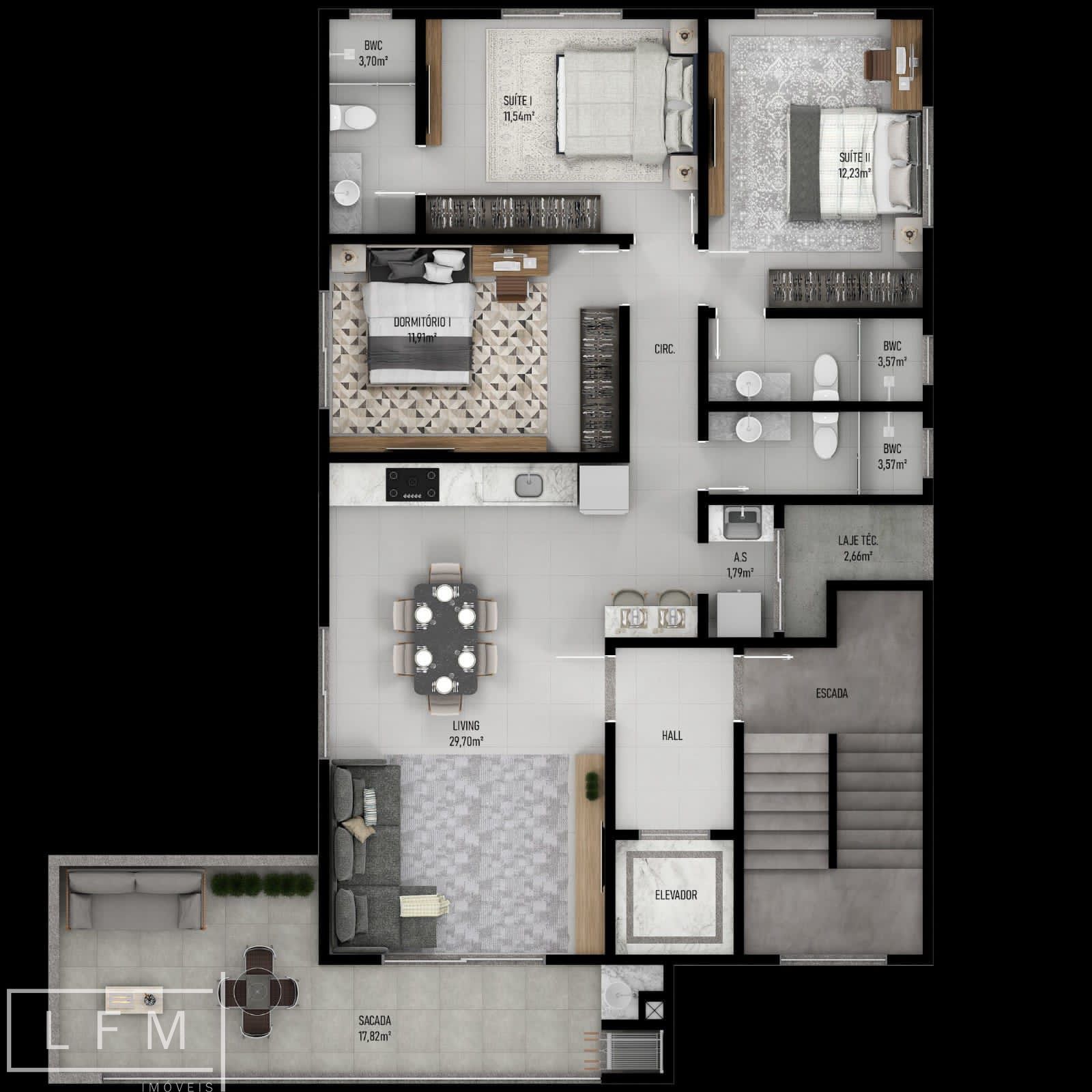 Apartamento à venda com 1 quarto, 209m² - Foto 14