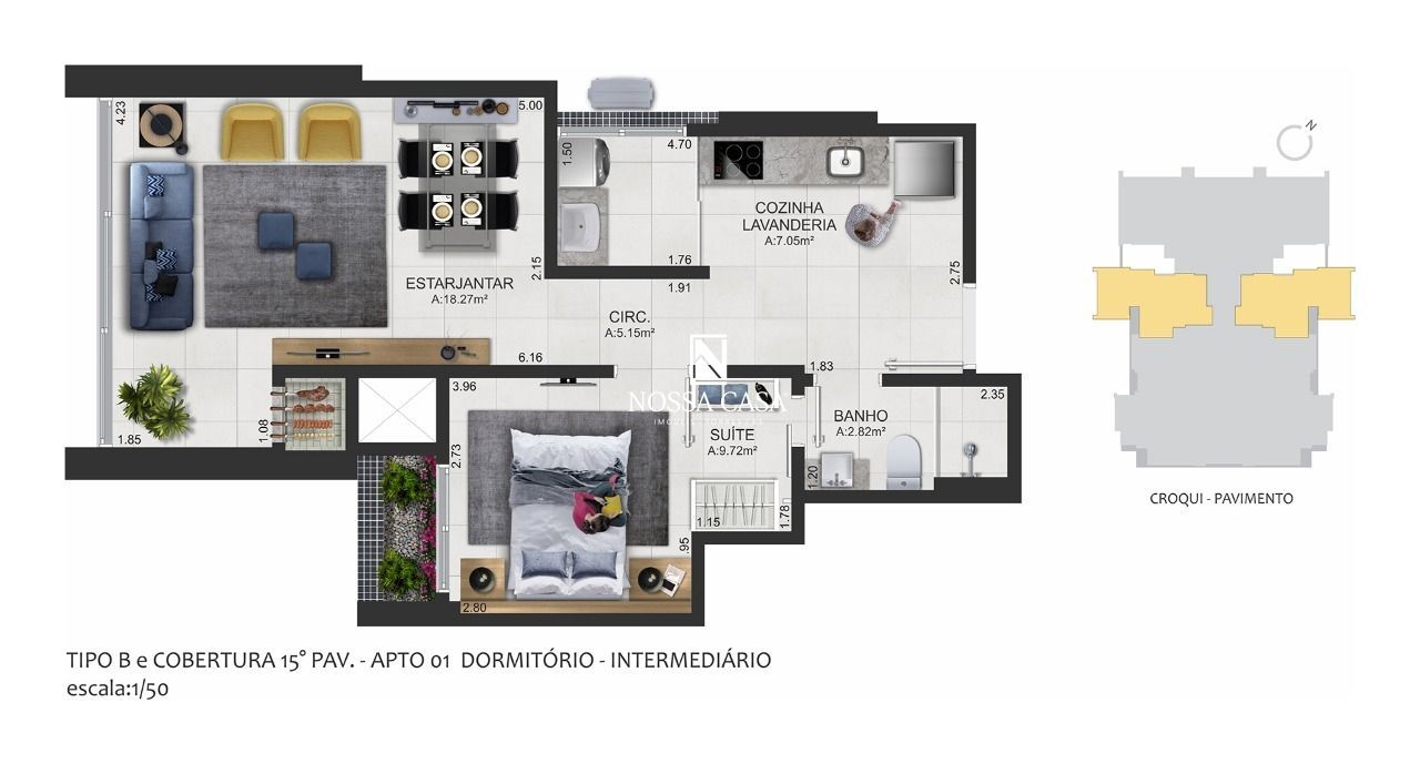 Apartamento à venda com 1 quarto, 46m² - Foto 13