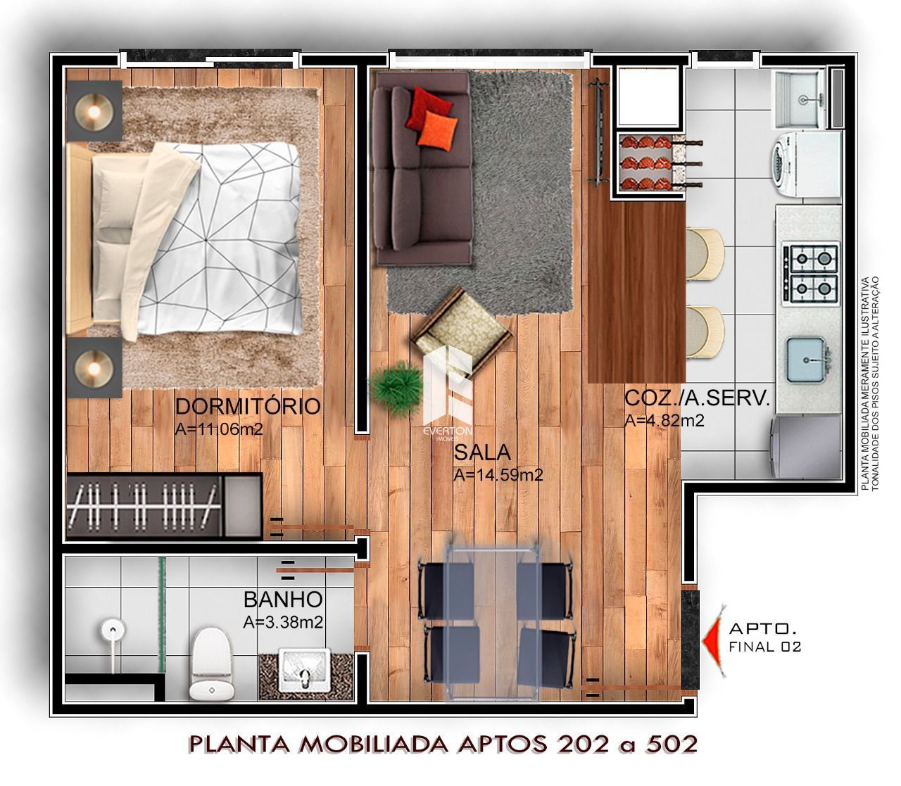 Apartamento de 1 quarto, 38m² no bairro Camobi, em Santa Maria | Eu Corretor