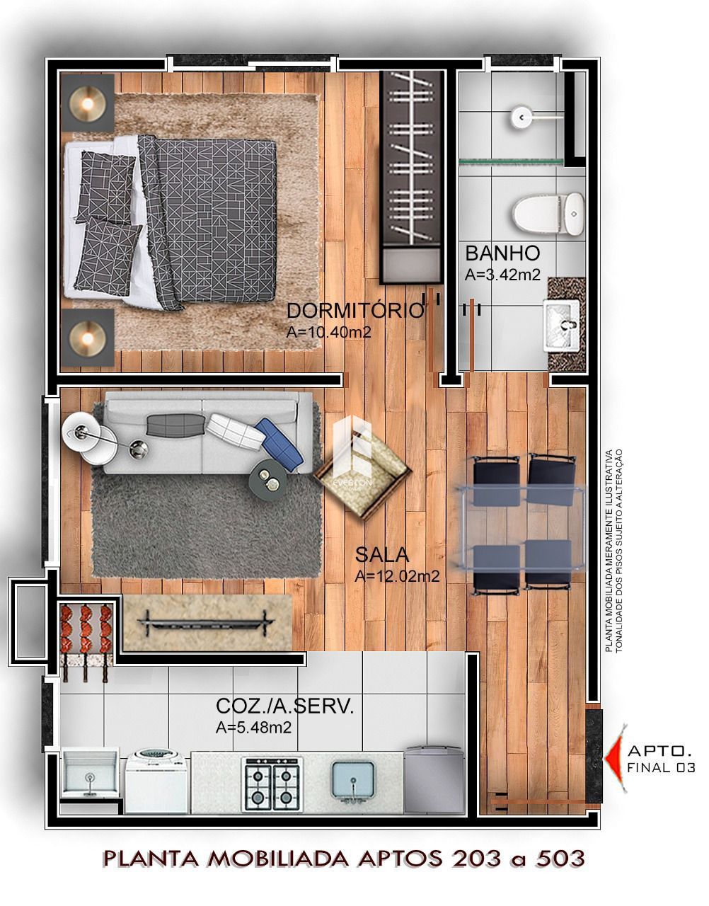 Apartamento de 2 quartos, 75m² no bairro Camobi, em Santa Maria | Eu Corretor