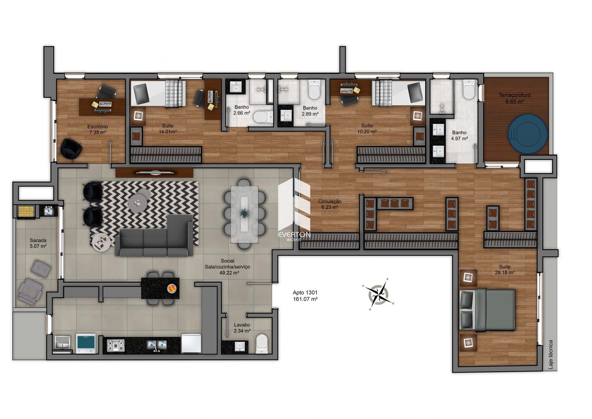 Apartamento 3 dormitórios à venda nossa senhora de lourdes s