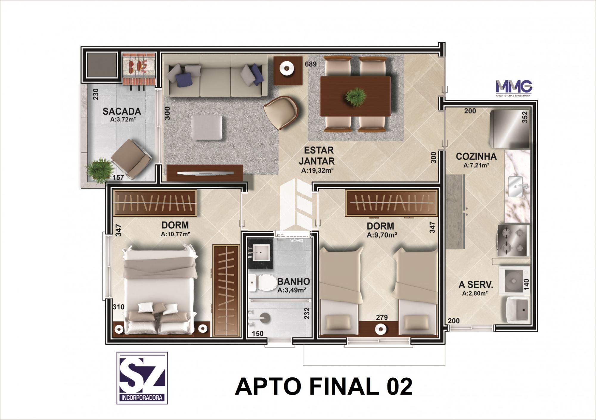 Apartamento de 2 quartos, 76m² no bairro Nossa Senhora do Rosário, em Santa Maria | Eu Corretor