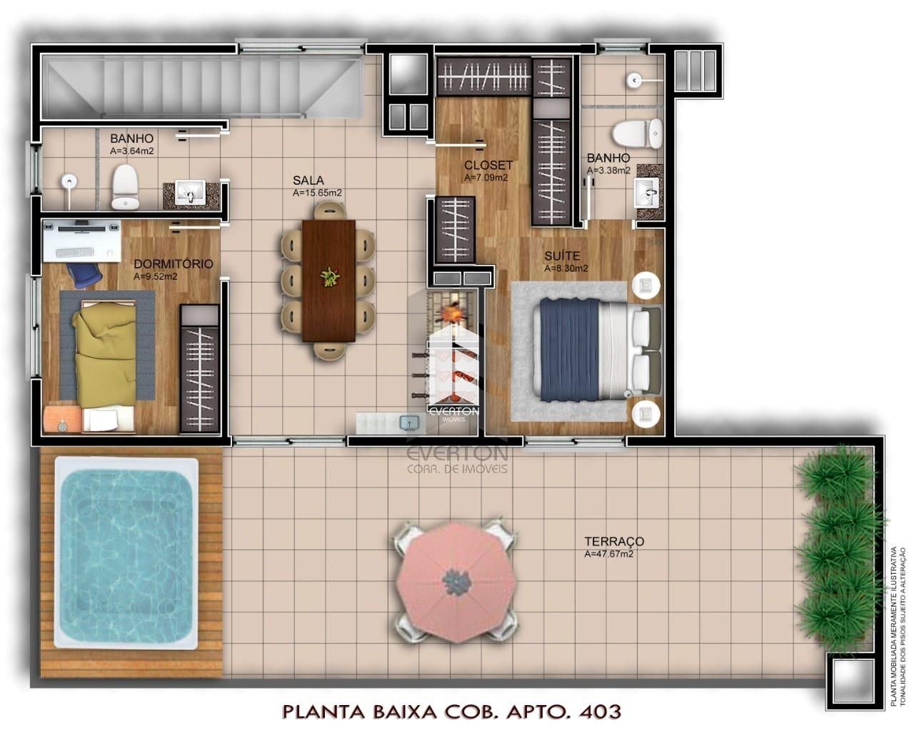 Apartamento de 3 quartos, 237m² no bairro Camobi, em Santa Maria | Eu Corretor