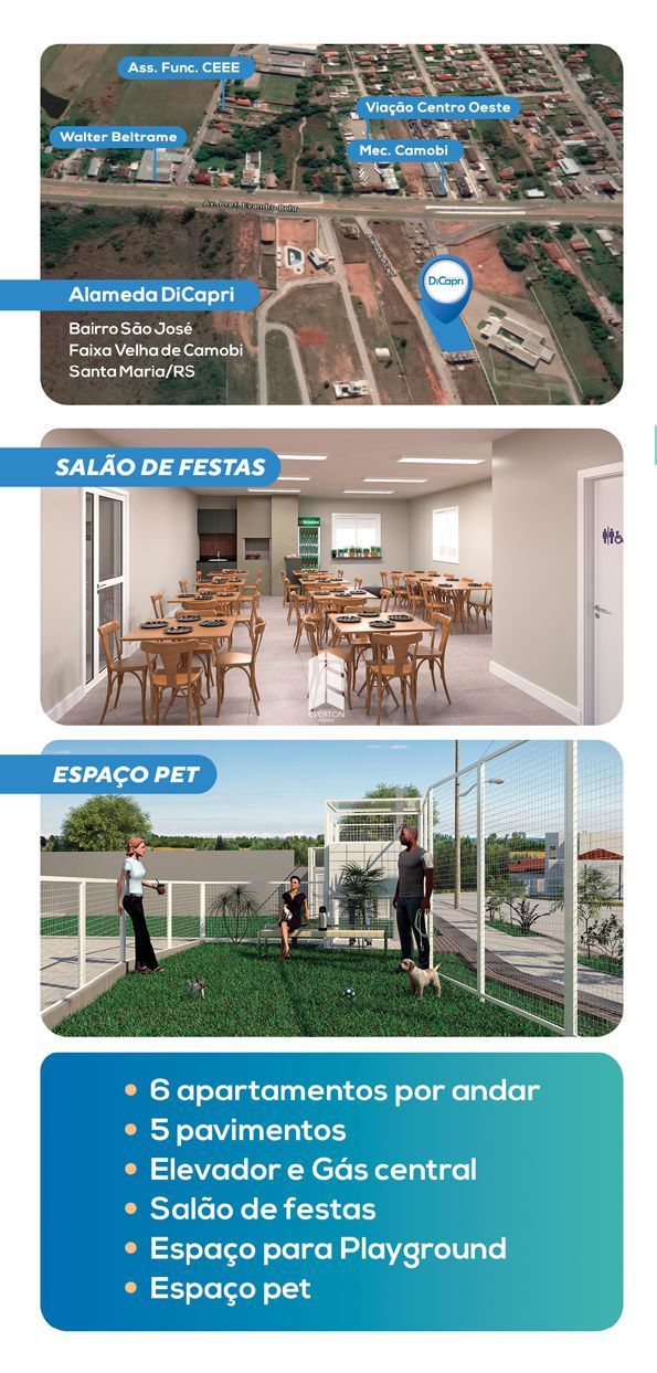 Apartamento de 2 quartos, 58m² no bairro São José, em Santa Maria | Eu Corretor