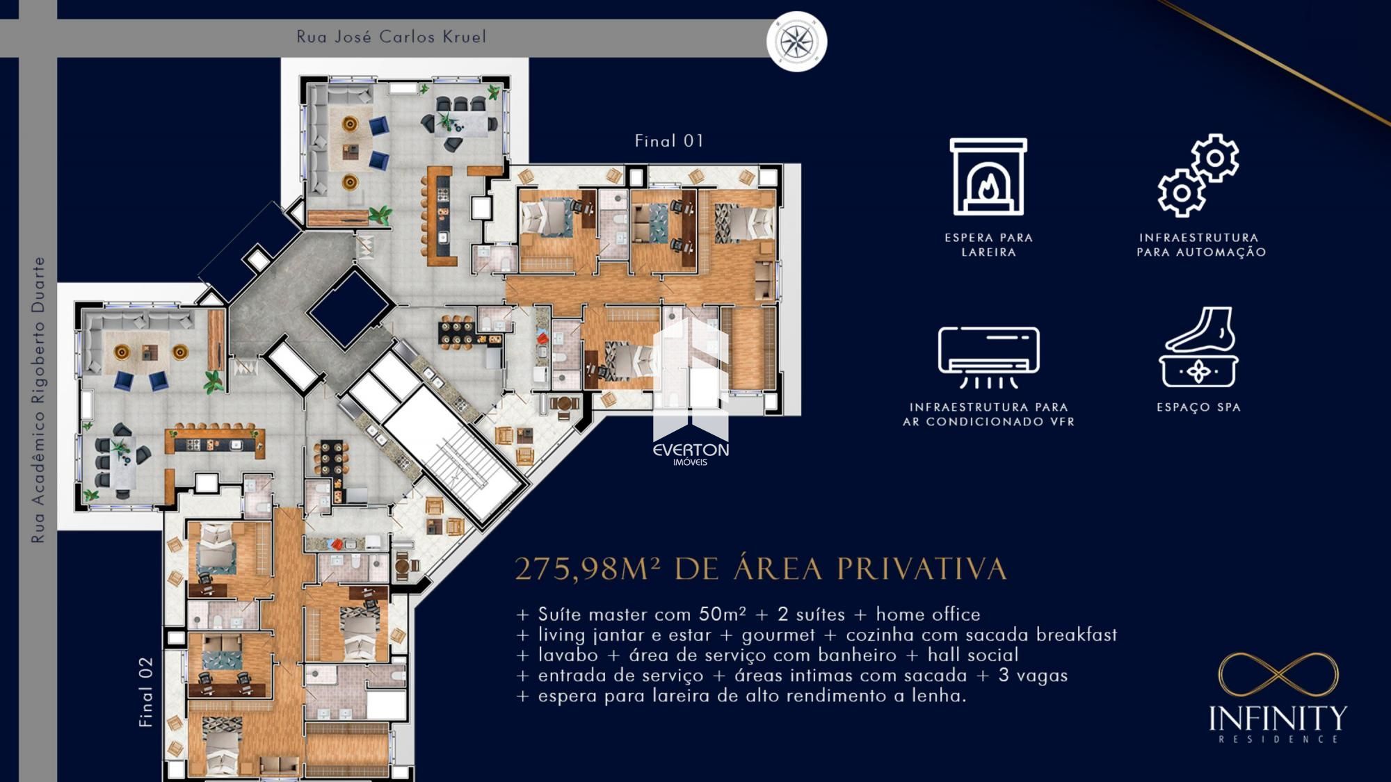 Apartamento de 3 quartos, 275m² no bairro Nossa Senhora de Lourdes, em Santa Maria | Eu Corretor