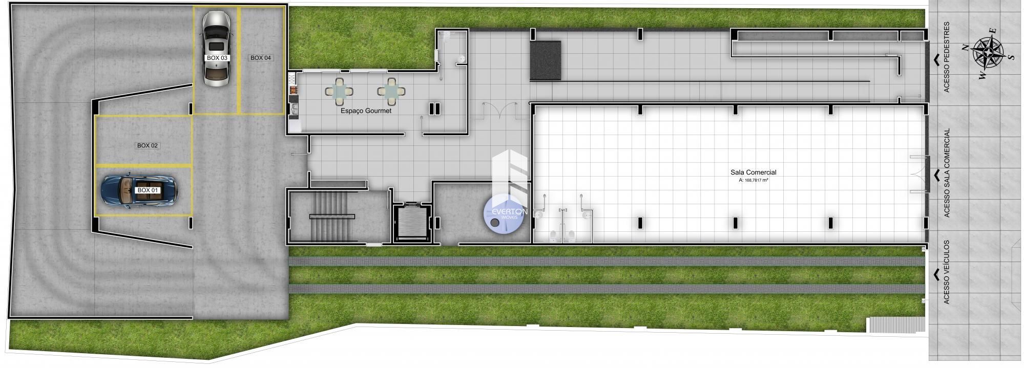 Loja / Salão / Ponto Comercial de 1 quarto, 168m² no bairro Nossa Senhora do Rosário, em Santa Maria | Eu Corretor