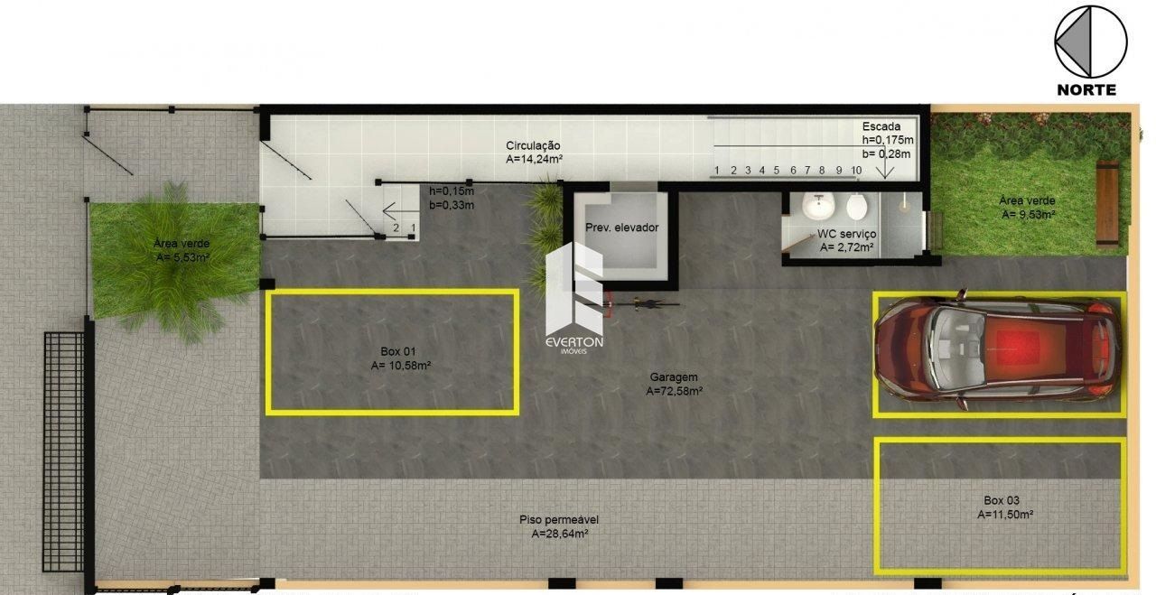 Apartamento de 1 quarto, 42m² no bairro Nossa Senhora do Rosário, em Santa Maria | Eu Corretor