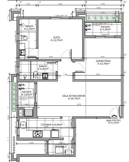 Apartamento de 2 quartos, 71m² no bairro Nossa Senhora de Fátima, em Santa Maria | Eu Corretor