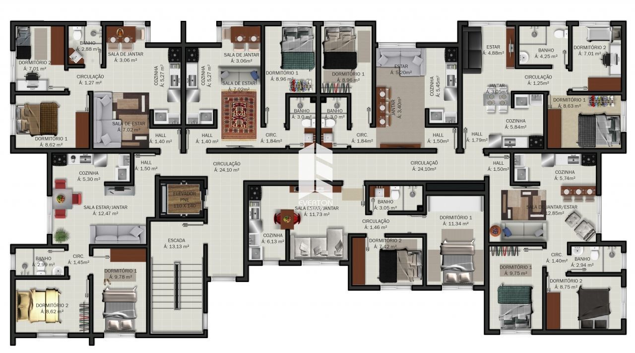 Apartamento de 1 quarto, 46m² no bairro Lorenzi, em Santa Maria | Eu Corretor