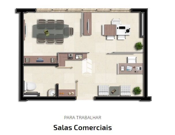 Sala Comercial de 34m² no bairro Centro, em Santa Maria | Eu Corretor