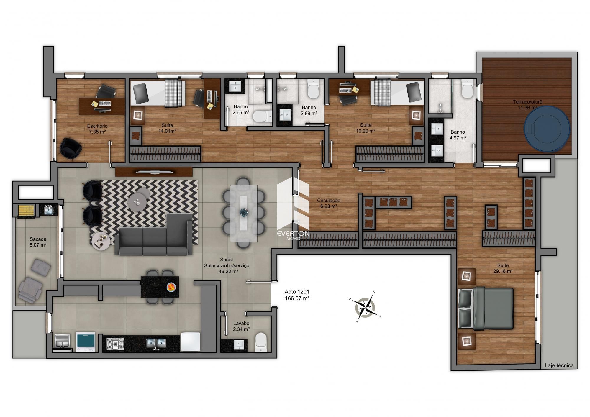 Apartamento 3 dormitórios à venda nossa senhora de lourdes s