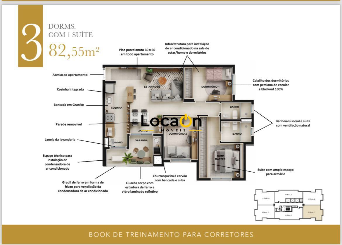 VENDE - Apartamento em construção com área gourmet e piscina - Jardim Botânico