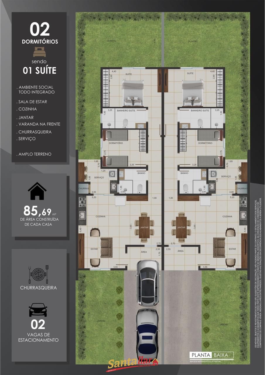 Casa, 2 quartos, 85 m² - Foto 10