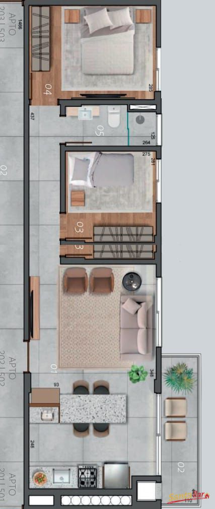 Apartamento, 2 quartos, 64 m² - Foto 3