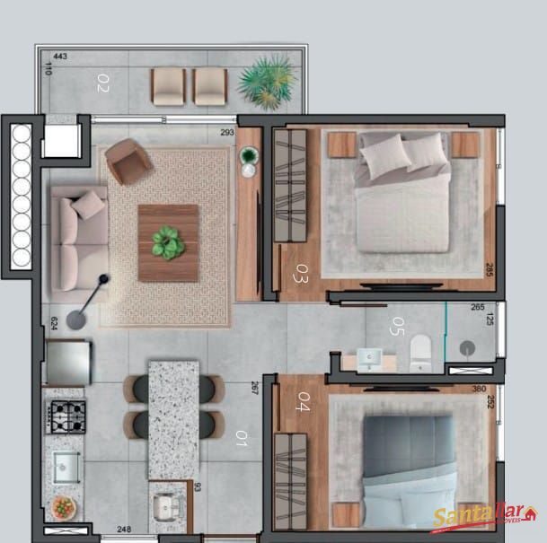 Apartamento, 2 quartos, 63 m² - Foto 4