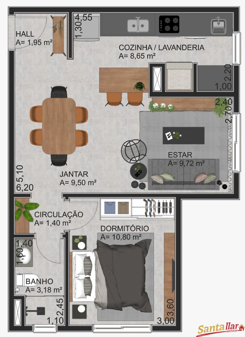 Apartamento à venda com 2 quartos, 53m² - Foto 16