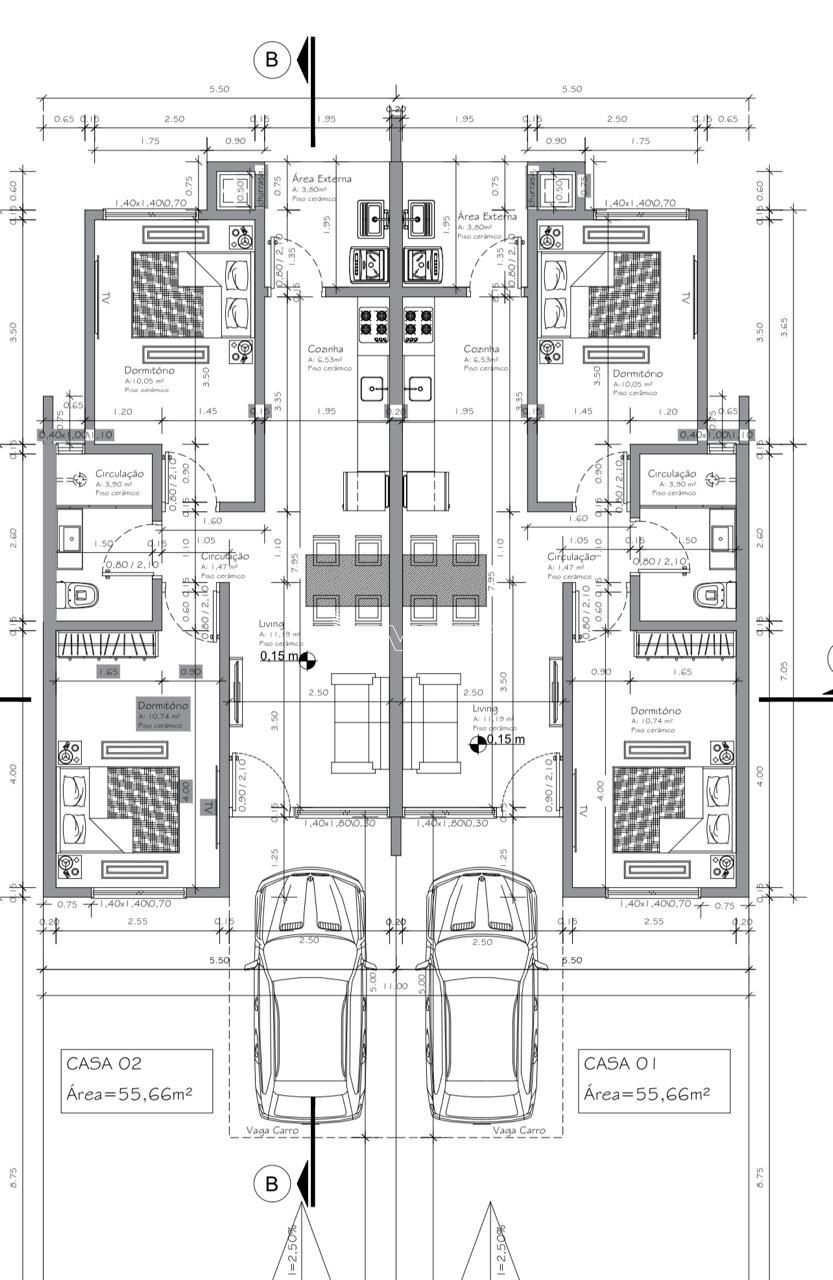Casa, 2 quartos, 55 m² - Foto 3