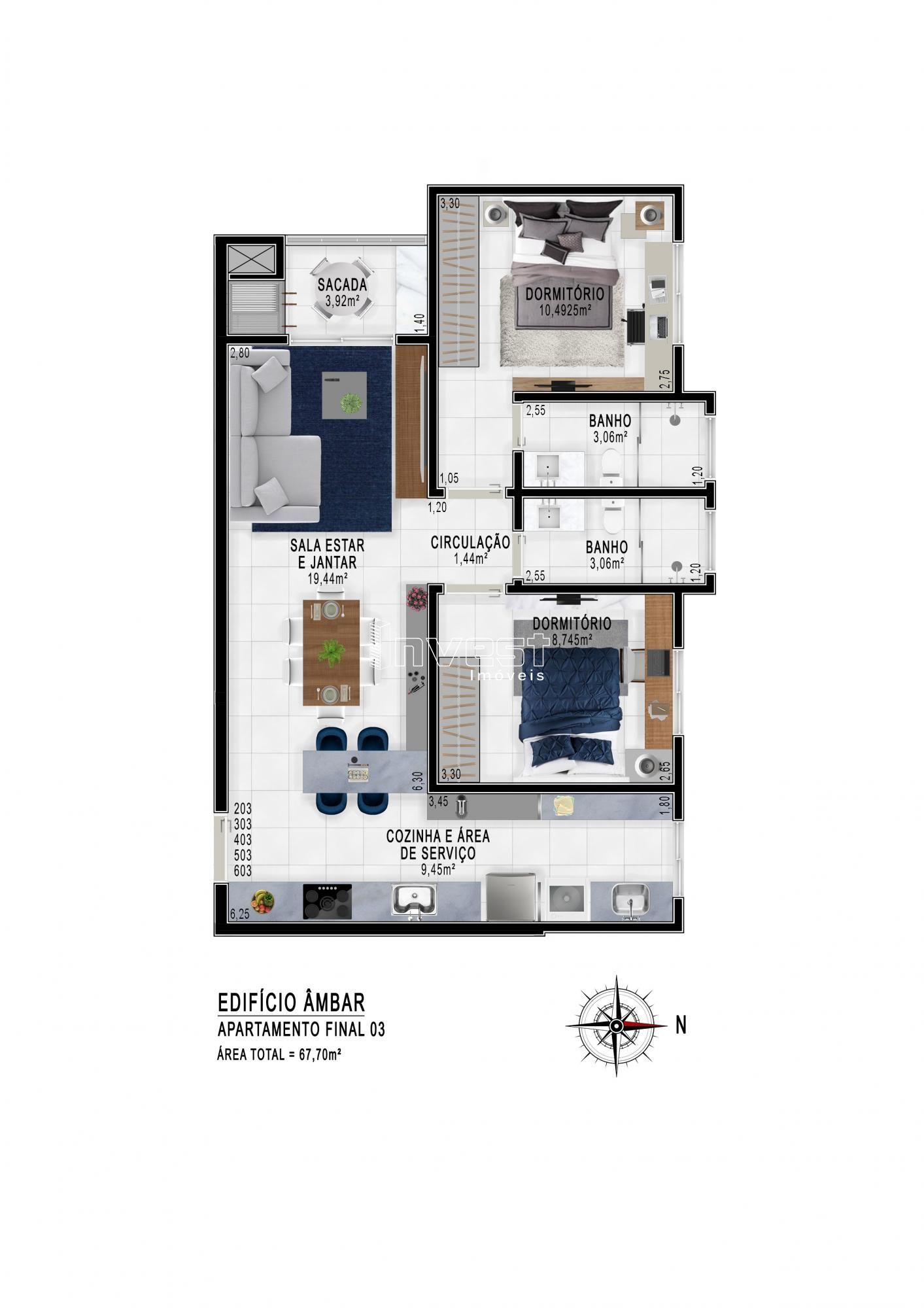 Apartamento, 2 quartos, 74 m² - Foto 10