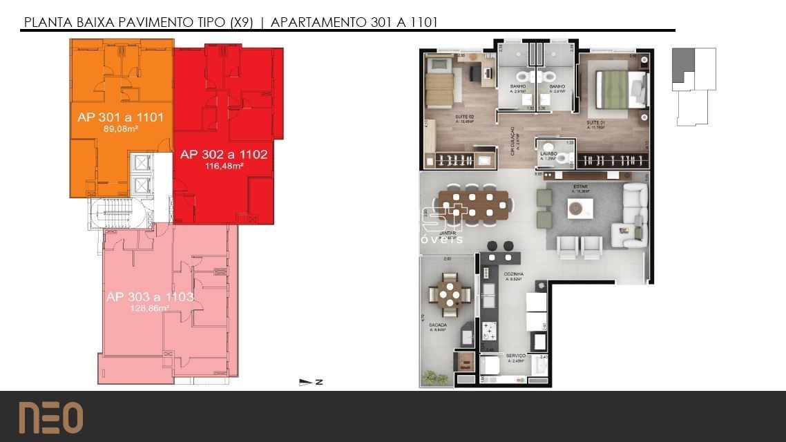 Apartamento à venda com 2 quartos, 89m² - Foto 27