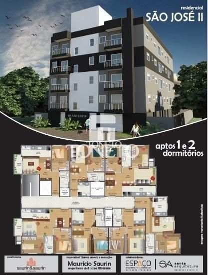 Apartamento à venda com 1 quarto, 34m² - Foto 1