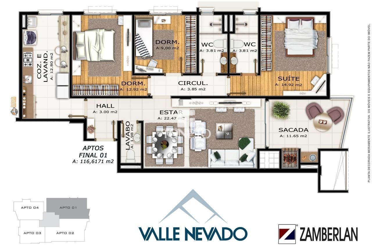 Apartamento à venda com 3 quartos, 116m² - Foto 15